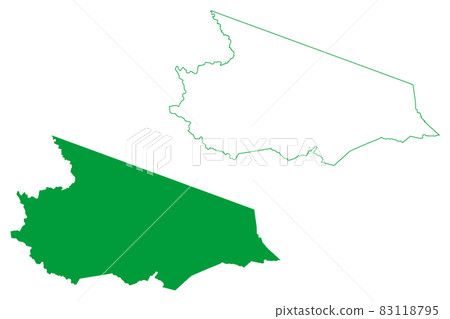 Mancio Lima municipality (Acre state, Municipalities of Brazil, Federative Republic of Brazil) map vector illustration, scribble sketch Mancio Lima map 83118795