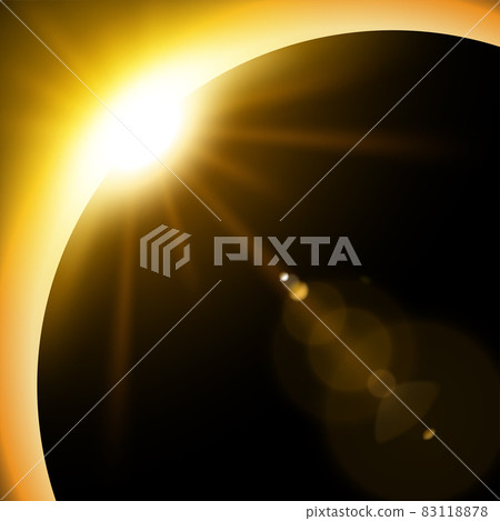 Yellow eclipse, Suitable for product advertising, natural events, horror concept and other. Yellow eclipse, Suitable for product advertising, natural events, horror concept and other. 83118878