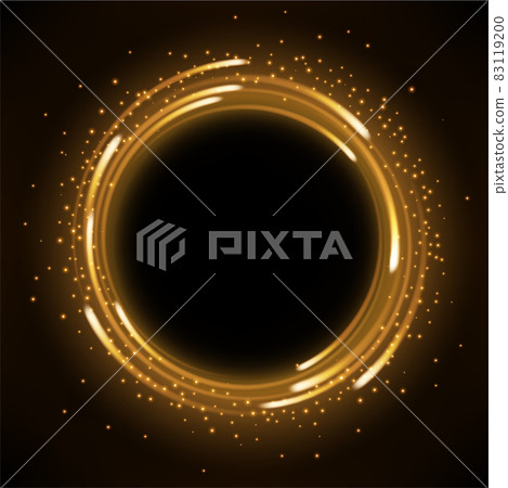 Round yellow light shiny with sparkles, Suitable for product advertising, product design, and other 83119200