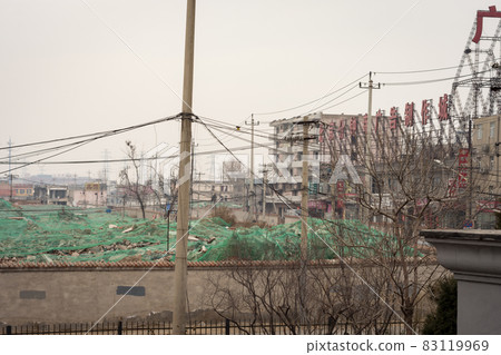 Demolition of old houses in suburban Beijing, China 83119969