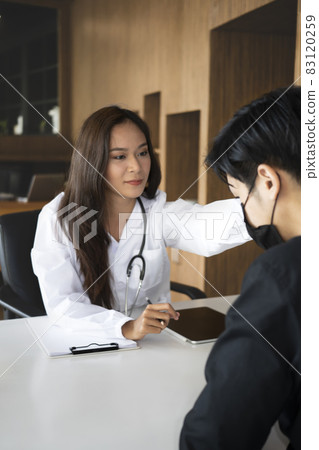 Female psychologist comforting her depressed patient with sympathy. Female psychologist comforting her depressed patient with sympathy. 83120259