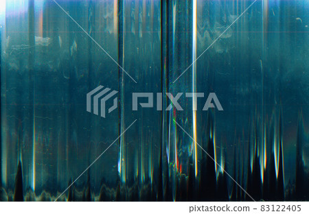 Glitch overlay. Dust scratch texture. Distressed filter. Distorted screen. Dark teal blue white black digital artifacts dirt stain old film texture abstract background. Glitch overlay. Dust scratch texture. Distressed filter. Distorted screen. Dark teal blue white black digital artifacts dirt stain old film texture abstract background. 83122405