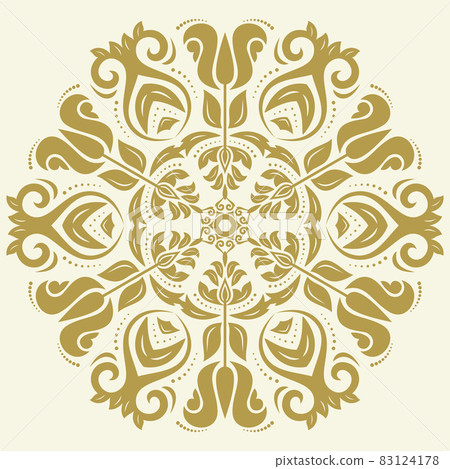 Elegant Golden Ornament in Classic Style 83124178