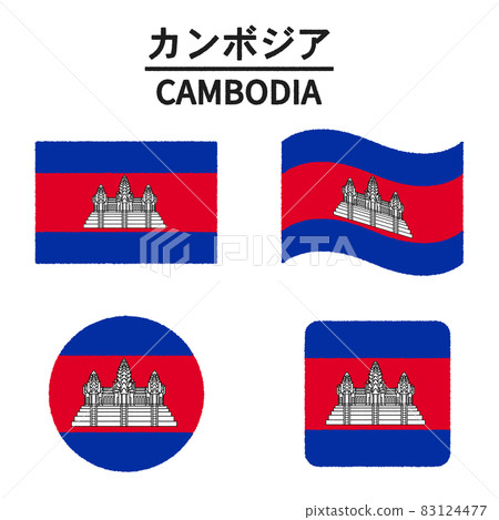 Illustration of the flag of Cambodia 83124477