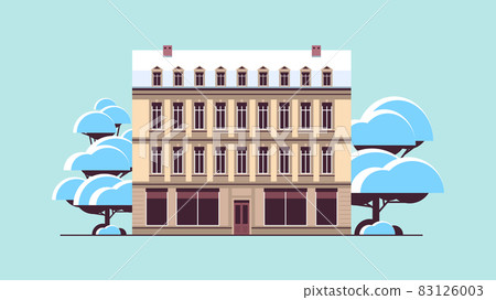 modern house building exterior urban building facade horizontal 83126003
