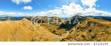 Aerial drone panoramic view of nature in Romania 83126295