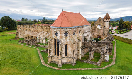 Aerial drone view of the Carta Monastery in Romania 83126367