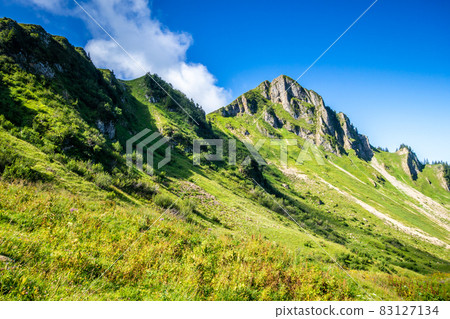 Mountain landscape in The Grand-Bornand, France 83127134
