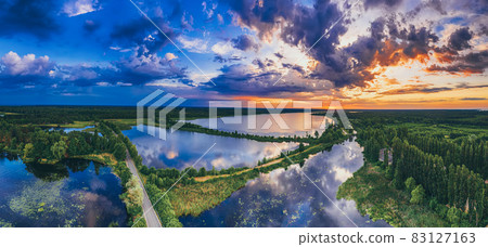 Rural summer sunset Rural summer sunset 83127163