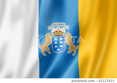 GRAN CANARIE Drapeau CANARIES ÎLES Espagne 40mm