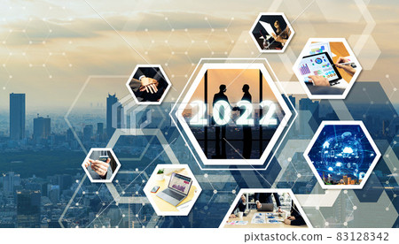 2022 image New Year's card material for business 2022 image New Year's card material for business 83128342