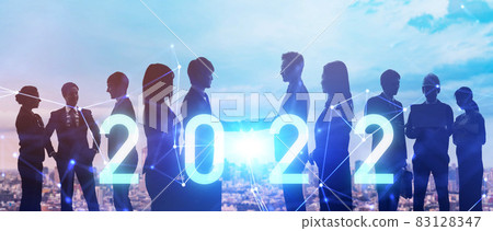2022 image New Year's card material for business Business network 2022 image New Year's card material for business Business network 83128347