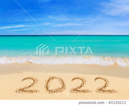 Numbers 2022 on beach Numbers 2022 on beach 83129213