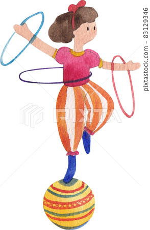 circus funfair and fairground watercolor circus funfair and fairground watercolor 83129346
