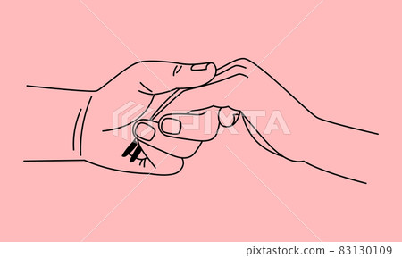 Gentle holding hands. Female hand in male palm, wedding marriage offer human palms sketching drawing, loving touch concept, boyfriend girlfriend relationship lovehands vector image Gentle holding hands. Female hand in male palm, wedding marriage offer human palms sketching drawing, loving touch concept, boyfriend girlfriend relationship lovehands vector image 83130109