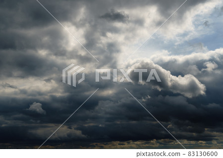 beautiful dark dramatic sky with stormy clouds before the rain beautiful dark dramatic sky with stormy clouds before the rain 83130600