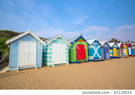 Colorful Beach House at Brighton Beach, Melbourne Colorful Beach House at Brighton Beach, Melbourne 83130654