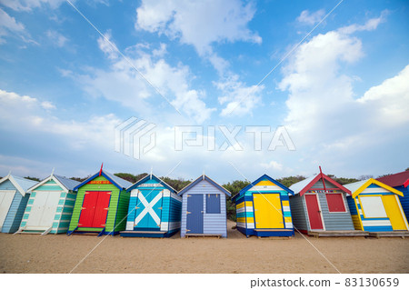 Colorful Beach House at Brighton Beach, Melbourne Colorful Beach House at Brighton Beach, Melbourne 83130659