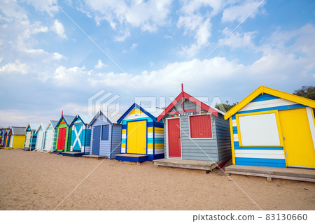 Colorful Beach House at Brighton Beach, Melbourne 83130660