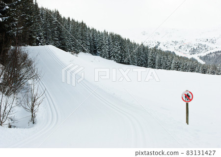 Cross-country ski track Cross-country ski track 83131427