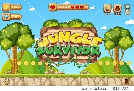 Collecting Coins Platform Game Template Collecting Coins Platform Game Template 83132242
