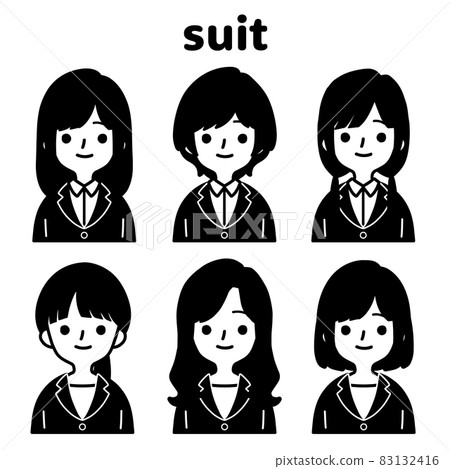 在suit_monotone的人例證set_woman 在suit_monotone的人例證set_woman 83132416