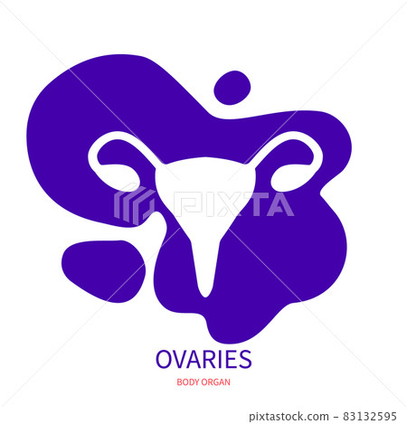 Human ovaries body organ silhouette pictogram icon Human ovaries body organ silhouette pictogram icon 83132595