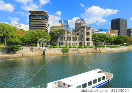 【廣島縣】晴天的原子彈爆炸圓頂屋和遊船 83133064
