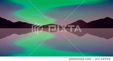 aurora borealis beautiful polar lights by the lake aurora borealis beautiful polar lights by the lake 83134504