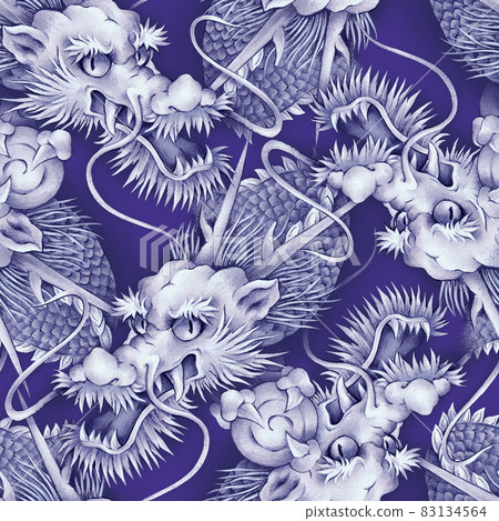 日本圖案手繪龍是總圖案， 83134564