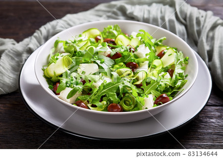 broad bean, feta cheese, rocket and cucumber salad broad bean, feta cheese, rocket and cucumber salad 83134644