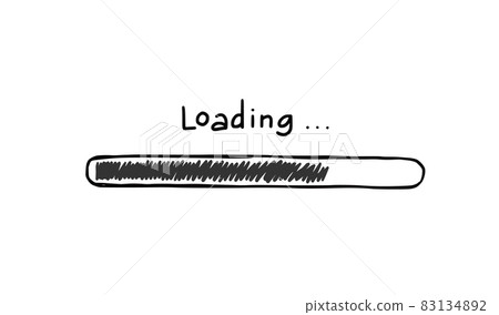Loading bar doodle element. Hand drawn 83134892