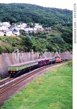 1998 DD51 1162芯片運輸貨運列車在室蘭本線運行 1998 DD51 1162芯片運輸貨運列車在室蘭本線運行 83135579