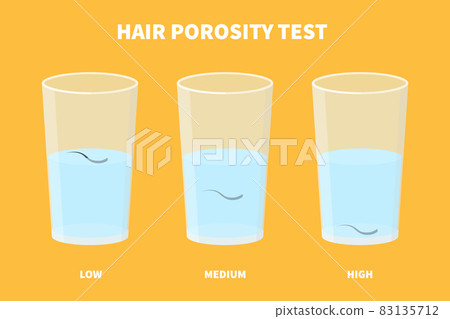 Hair porosity water float test infographics poster Hair porosity water float test infographics poster 83135712
