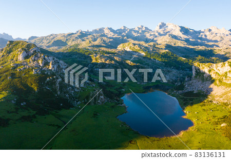 Beautiful landscape and lakes of Covadonga, Peaks of Europe Beautiful landscape and lakes of Covadonga, Peaks of Europe 83136131