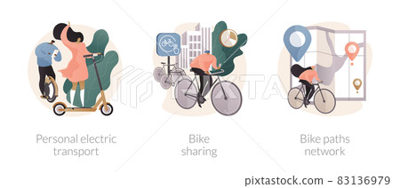 Urban transportation abstract concept vector illustrations. 83136979