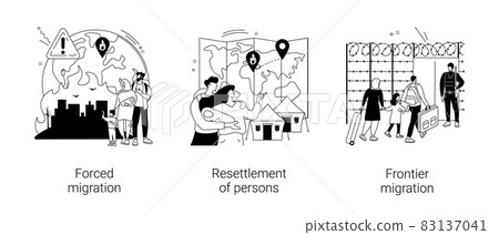 Moving abroad abstract concept vector illustrations. Moving abroad abstract concept vector illustrations. 83137041