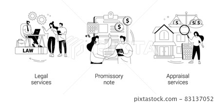 Legal help abstract concept vector illustrations. 83137052