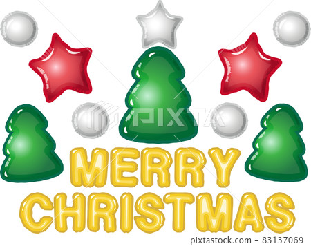 Merry Christmas aluminum balloon tree type 83137069