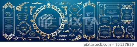 A set of frame designs inspired by Christmas. antique. Vintage. elegant A set of frame designs inspired by Christmas. antique. Vintage. elegant 83137659