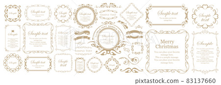 A set of frame designs inspired by Christmas. antique. Vintage. elegant A set of frame designs inspired by Christmas. antique. Vintage. elegant 83137660