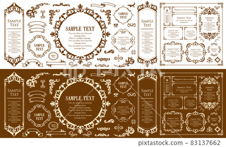 A set of frame designs inspired by Christmas. antique. Vintage. elegant A set of frame designs inspired by Christmas. antique. Vintage. elegant 83137662