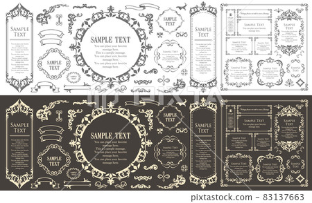 A set of frame designs inspired by Christmas. antique. Vintage. elegant 83137663