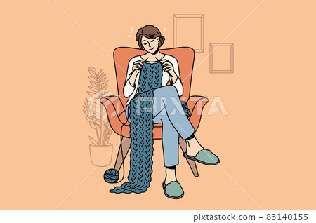 Home hobbies and knitting concept Home hobbies and knitting concept 83140155