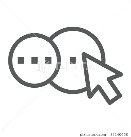 Shape builder tool line icon, tools and design, select sign, vector graphics, a linear pattern on a white background, eps 10. 83140468
