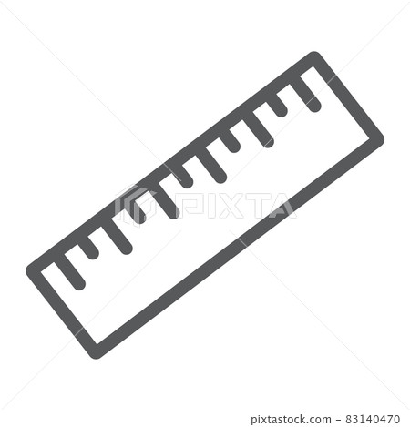Measure tool line icon, tools and design, ruler sign, vector graphics, a linear pattern on a white background, eps 10. 83140470