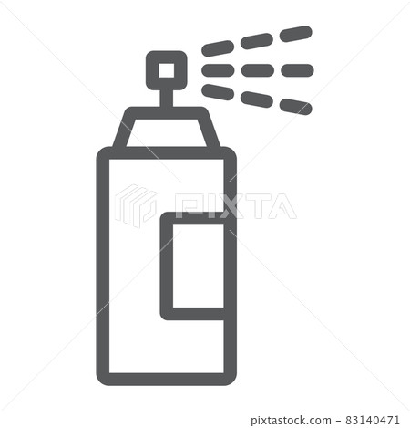 Sprayer line icon, tools and design, aerosol sign, vector graphics, a linear pattern on a white background, eps 10. 83140471
