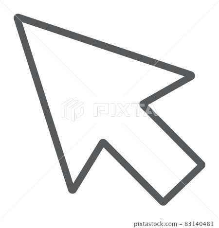 Selection line icon, tools and design, arrow sign, vector graphics, a linear pattern on a white background, eps 10. 83140481
