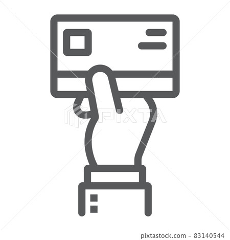 Transaction line icon, finance and banking, payment sign, vector graphics, a linear pattern on a white background, eps 10. 83140544