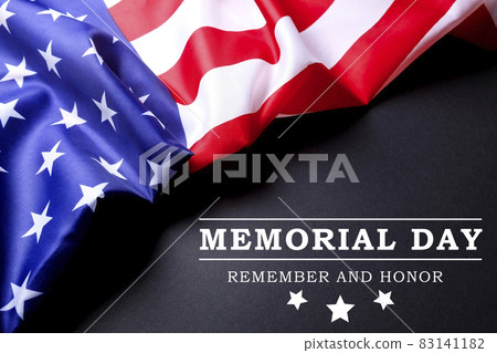 Background flag of the United States of America for national federal holidays celebration and mourning remembrance day. USA symbolics. 83141182